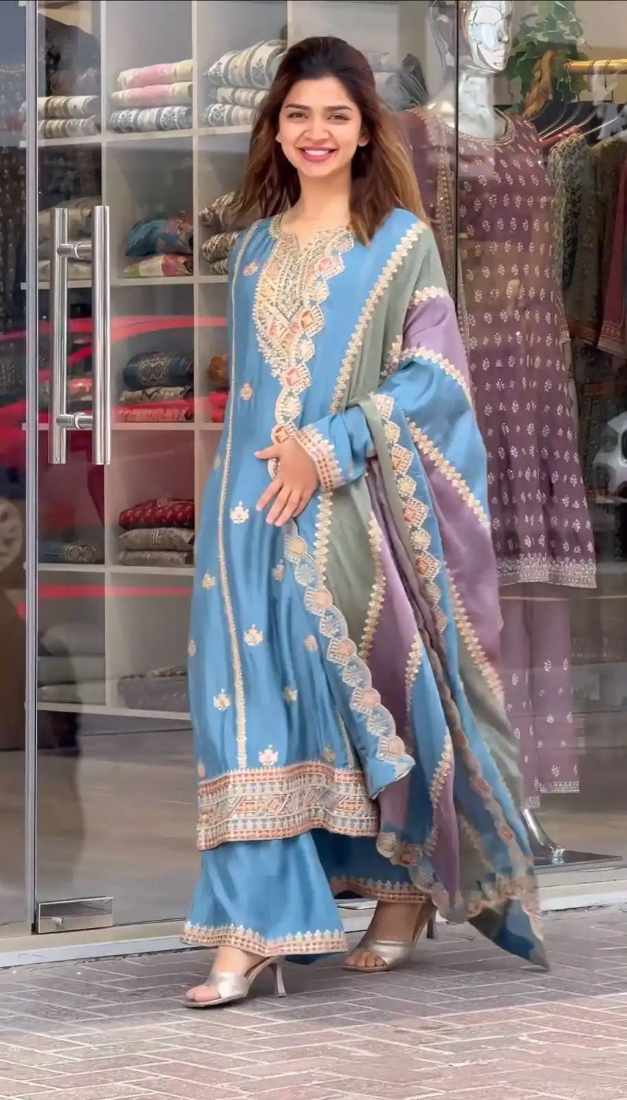 AD 145 Sky Blue Color Faux Georgette With Embroidery Sequence Work Salwar Suit Casual, Wedding, Party, Festive, Events Etc.4-6 Working Days@ 2099/-only | Jump Suits, Salwar suit, Casual Suits, Creative suits, Designer Suits, Palazzo Suits, Party Wear Suits, Patiala Suits, Straight Suits