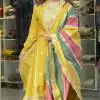 Perfect Yellow Color Faux Georgette With Embroidery Sequence Work Salwar Suit