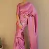 Light Pink Soft Silk Jacquard Saree