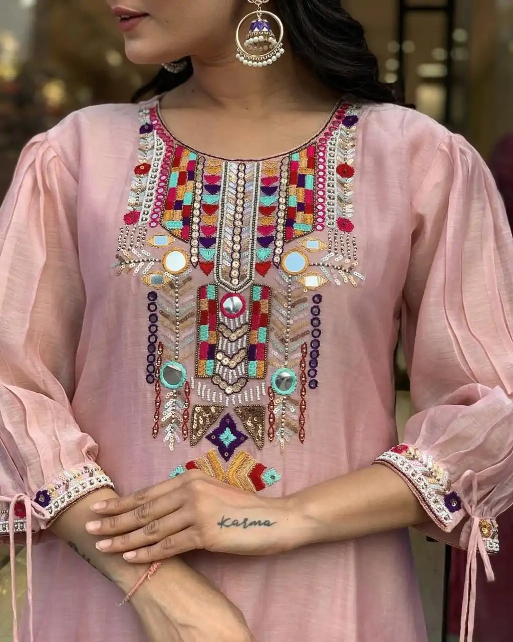 MF 748 Peach Color Chanderi Silk With Mirror Work Embroidery Salwar Suit Casual, Wedding, Party, Festive, Events Etc.4-6 Working Days@ 1599/-only | Jump Suits, Salwar suit, Casual Suits, Creative suits, Designer Suits, Palazzo Suits, Party Wear Suits, Patiala Suits, Straight Suits