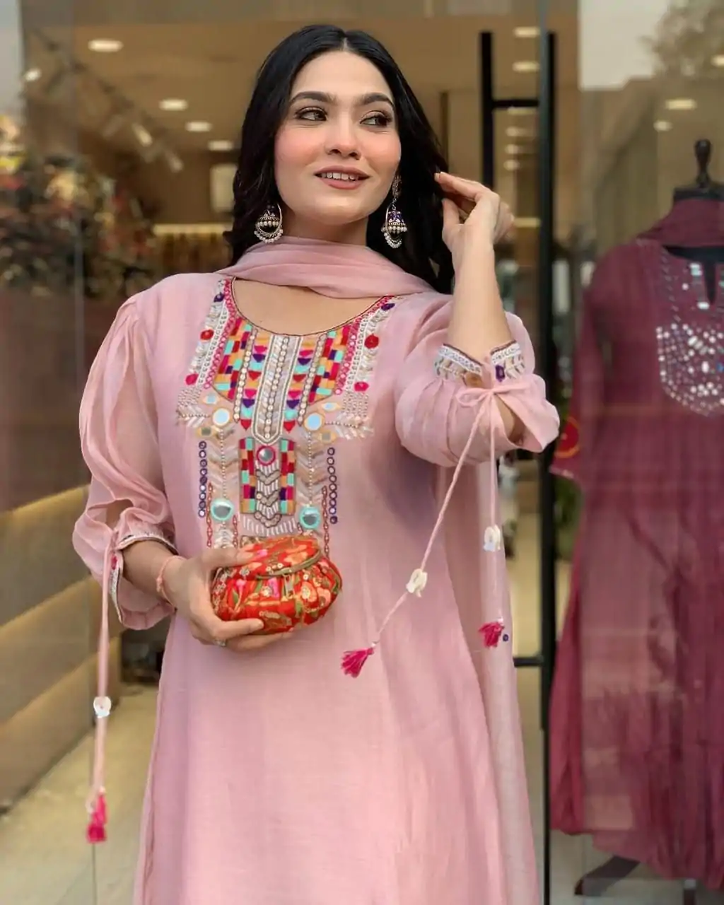 MF 748 Peach Color Chanderi Silk With Mirror Work Embroidery Salwar Suit Casual, Wedding, Party, Festive, Events Etc.4-6 Working Days@ 1599/-only | Jump Suits, Salwar suit, Casual Suits, Creative suits, Designer Suits, Palazzo Suits, Party Wear Suits, Patiala Suits, Straight Suits