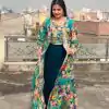 Green Fox Georgette Digital Print Work Salwar Suit