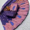 Wonderful Blue Color Soft Litchi Silk contrast border weaving design Saree