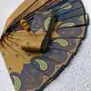 Wonderful Gold Color Soft Litchi Silk contrast border weaving design Saree