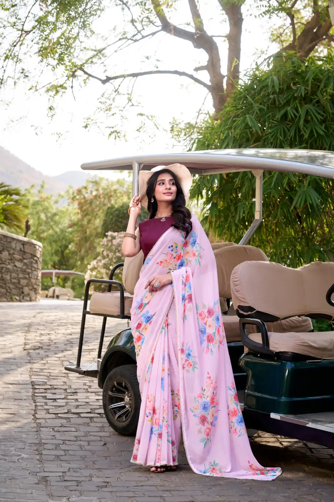 YNF 7041 Light Pink Color Weightless Marble Floral Printed Saree Casual, Wedding, Festive, Events . Expected Delivery  4-6 Working Days @1549/- only                                                                                                                                           | Sarees, Bollywood Sarees, Creative Sarees, Designer Sarees, Embroidered Sarees, Ethnic Saree, Modern Digital sarees, Party Wear Sarees