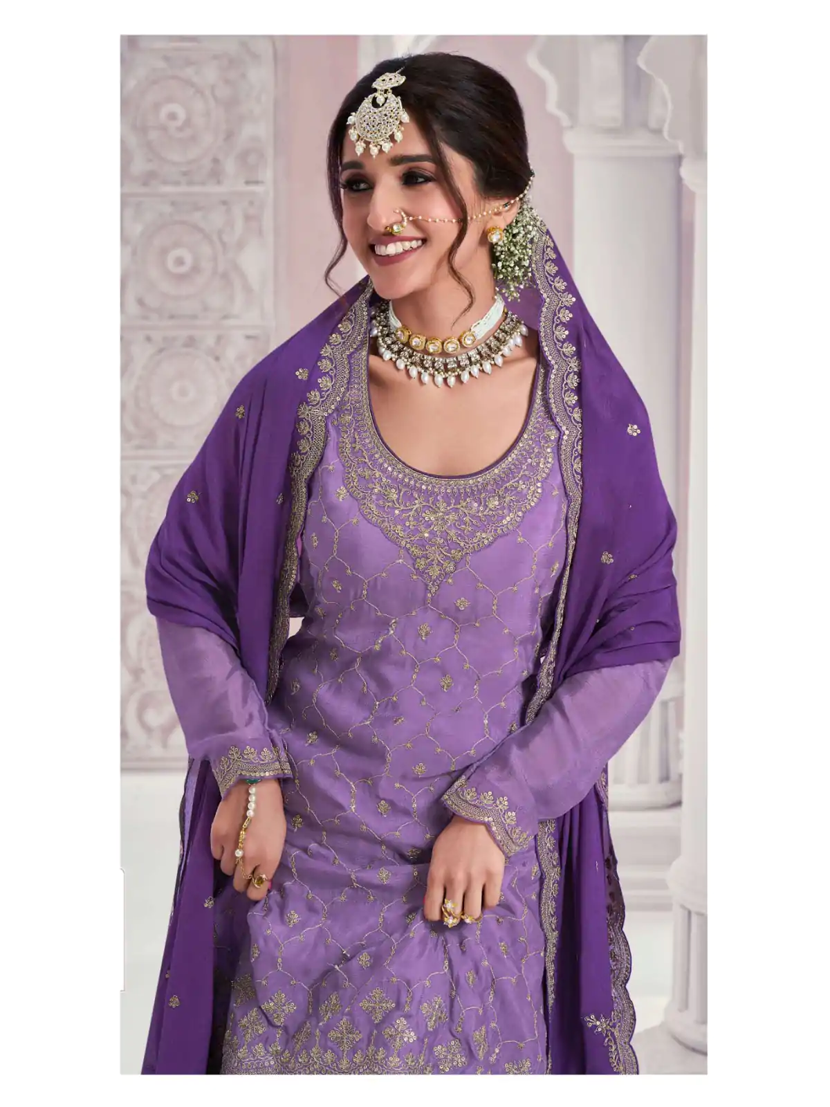 FC 69541 Violet Color Chinon Multi Coding Work Salwar Suit Casual, Wedding, Party, Festive, Events Etc.4-6 Working Days@ 2749/-only | Jump Suits, Salwar suit, Casual Suits, Creative suits, Designer Suits, Palazzo Suits, Party Wear Suits, Patiala Suits, Straight Suits