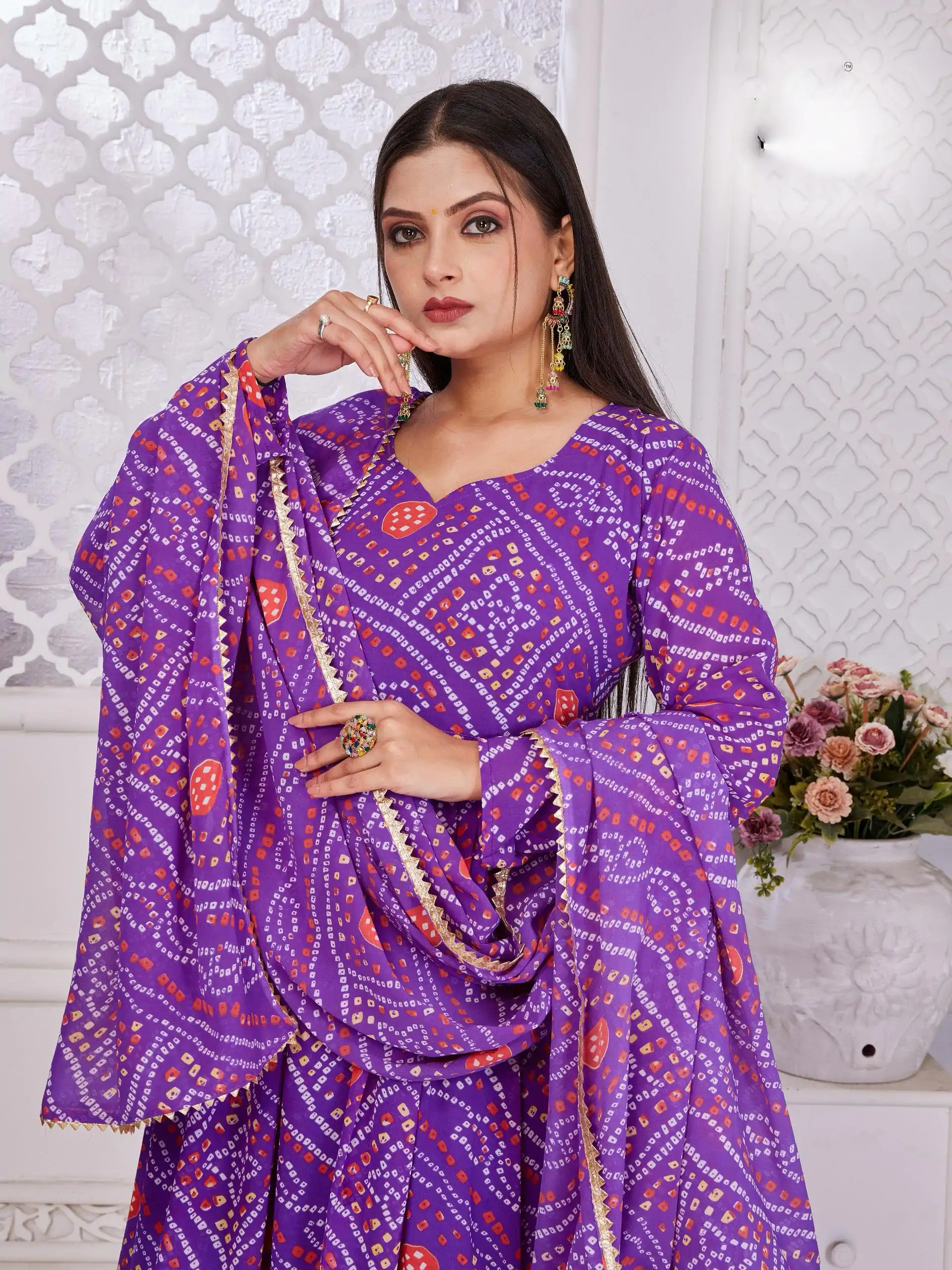 INLI Banno Swag Pink Color Georgette Print With Lace Work Gown Casual, Wedding, Festive, Events . Expected Delivery  4-6 Working Days @1699/- only      | Gowns, Bollywood Gowns, Creative Gowns, Designer Gowns, Embroidered Gowns, Party Wear Gowns