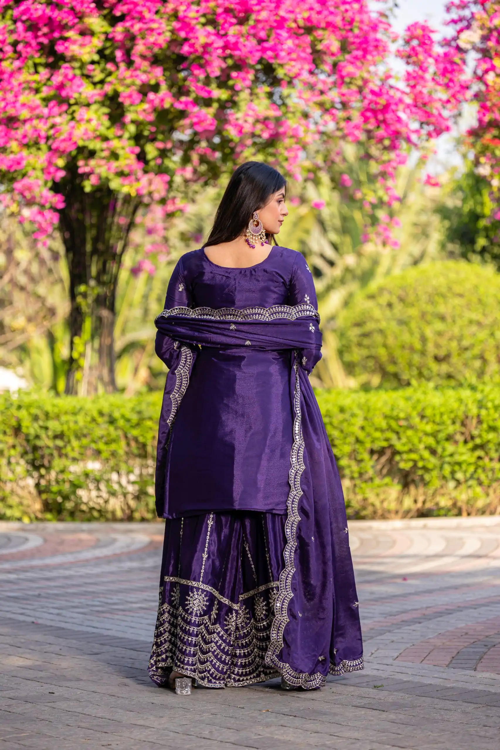 Ram 098 Royal Purple Color Chinon Thread Sequence Work Salwar Suit Casual, Wedding, Festive, Events . Expected Delivery  4-6 Working Days @2349/- only      | Jump Suits, Salwar suit, Casual Suits, Creative suits, Designer Suits, Palazzo Suits, Party Wear Suits, Patiala Suits, Straight Suits