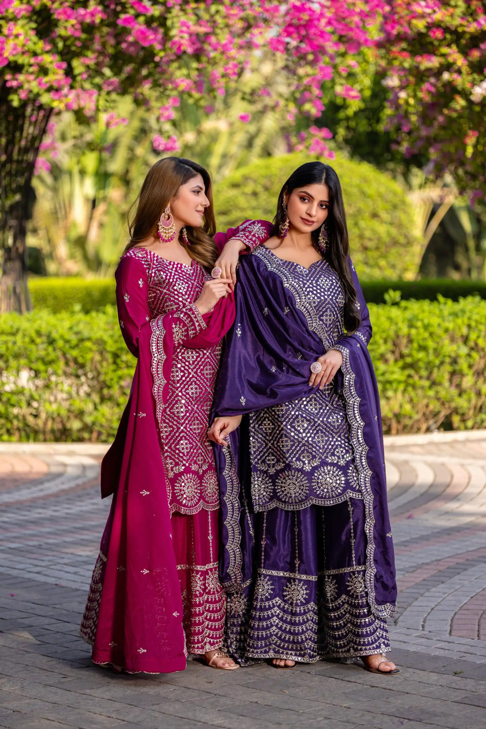 Ram 098 Royal Purple Color Chinon Thread Sequence Work Salwar Suit Casual, Wedding, Festive, Events . Expected Delivery  4-6 Working Days @2349/- only      | Jump Suits, Salwar suit, Casual Suits, Creative suits, Designer Suits, Palazzo Suits, Party Wear Suits, Patiala Suits, Straight Suits