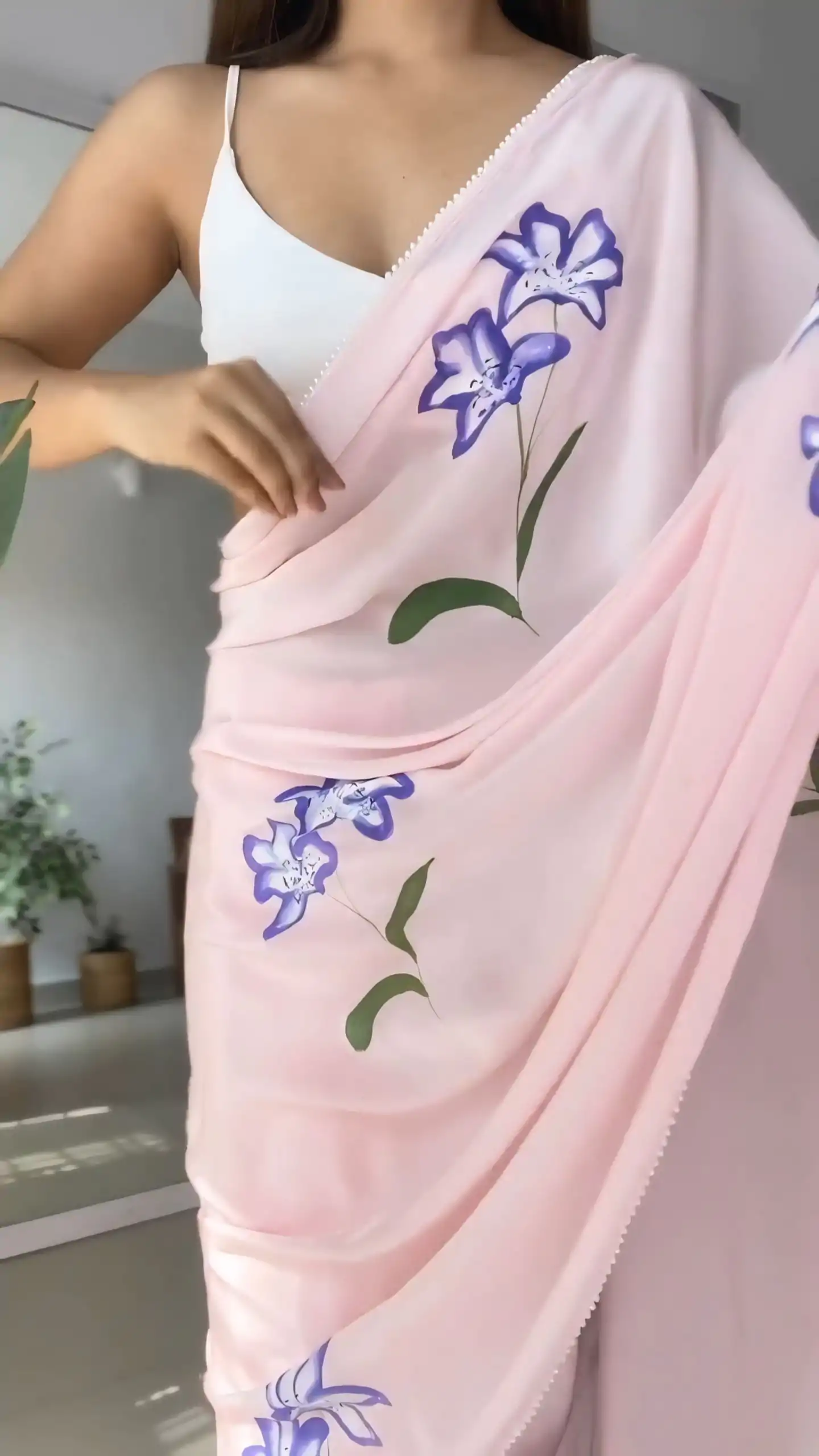 SC 408 Pink Color Pure Soft Georgette Silk Pari Work Saree Casual, Wedding, Festive, Events . Expected Delivery  4-6 Working Days @1599/- only                                                                                                                                           | Sarees, Bollywood Sarees, Creative Sarees, Designer Sarees, Embroidered Sarees, Ethnic Saree, Modern Digital sarees, Party Wear Sarees