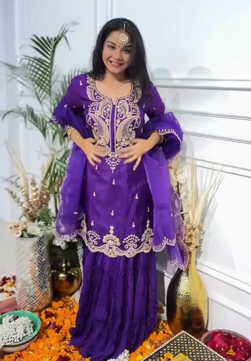VLM 269 Purple Color Chinon Silk Embroidery Work Salwar Suit Casual, Wedding, Festive, Events . Expected Delivery  4-6 Working Days @2099/- only      | Jump Suits, Salwar suit, Casual Suits, Creative suits, Designer Suits, Palazzo Suits, Party Wear Suits, Patiala Suits, Straight Suits