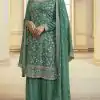 Glowing Green Color Chinon Embroidery Multi Work Salwar Suit
