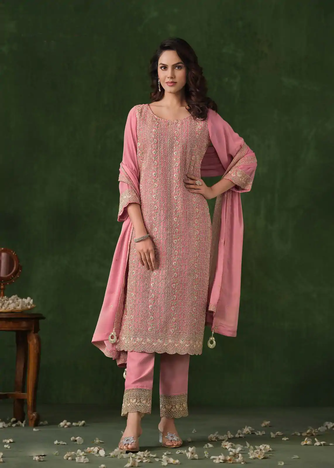 FC 6021 Peach Color Rangoli Coding Sequence Work Salwar Suit Casual, Wedding, Party, Festive, Events Etc.4-6 Working Days@ 2699/-only | Jump Suits, Salwar suit, Casual Suits, Creative suits, Designer Suits, Palazzo Suits, Party Wear Suits, Patiala Suits, Straight Suits