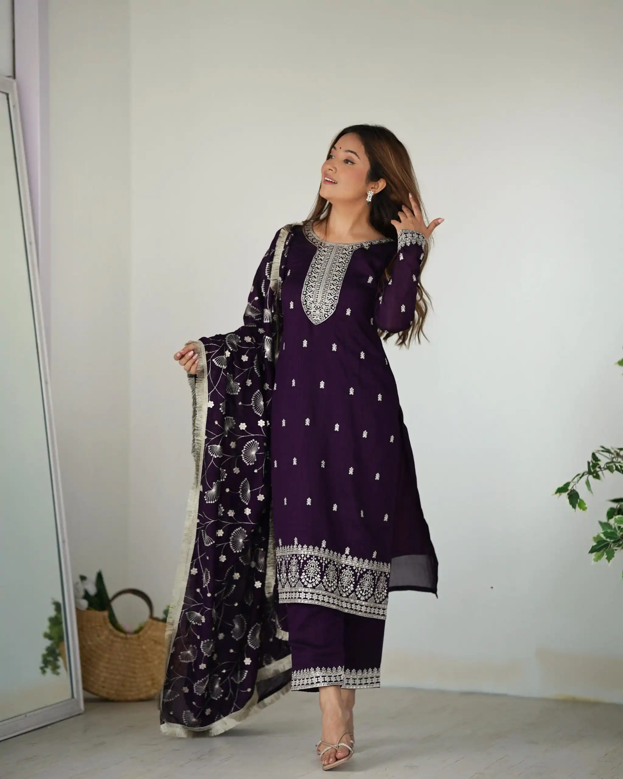 KB 276 Purple Color Rangoli Silk Sequence Jari Work Salwar Suit Casual, Wedding, Party, Festive, Events Etc.4-6 Working Days@ 2049/-only | Jump Suits, Salwar suit, Casual Suits, Creative suits, Designer Suits, Palazzo Suits, Party Wear Suits, Patiala Suits, Straight Suits