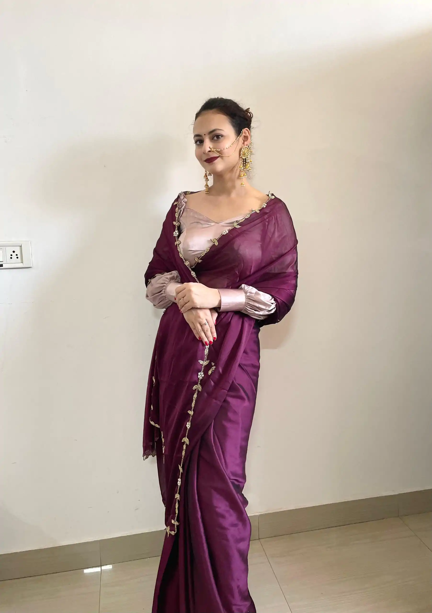  AC Resham Wine Color Rangoli Silk Handwork Cutwork Pearl Saree Casual, Wedding, Festive, Events . Expected Delivery  4-6 Working Days @1999/- only                                                                                                                                             | Sarees, Bollywood Sarees, Creative Sarees, Designer Sarees, Embroidered Sarees, Ethnic Saree, Modern Digital sarees, Party Wear Sarees