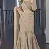 Grand Cream Color fancy Lecrae Drop style Lehenga Choli