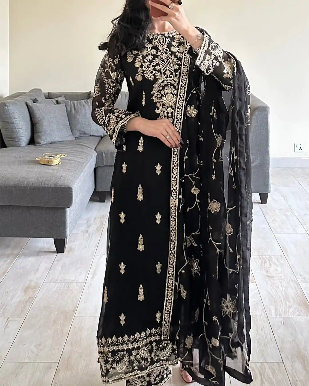 RTC 5853 Black Color Georgette thread with Sequence Salwar Suit Casual, Wedding, Festive, Events . Expected Delivery  4-6 Working Days @2299/- only      | Jump Suits, Salwar suit, Casual Suits, Creative suits, Designer Suits, Palazzo Suits, Party Wear Suits, Patiala Suits, Straight Suits