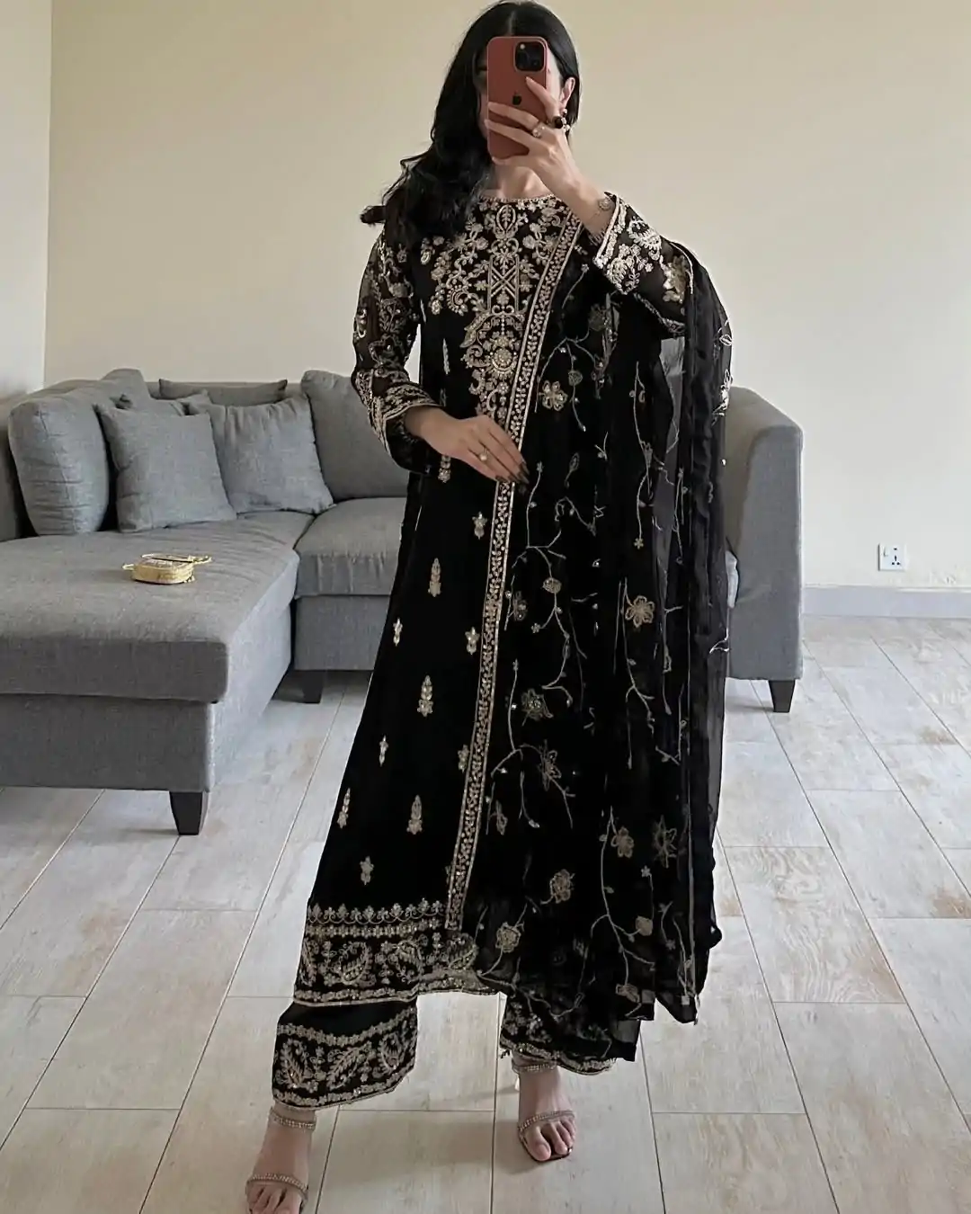 RTC 5853 Black Color Georgette thread with Sequence Salwar Suit Casual, Wedding, Festive, Events . Expected Delivery  4-6 Working Days @2299/- only      | Jump Suits, Salwar suit, Casual Suits, Creative suits, Designer Suits, Palazzo Suits, Party Wear Suits, Patiala Suits, Straight Suits
