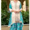 Nice Blue Color Chinon Sequence Mirror Hand Work Salwar Suit
