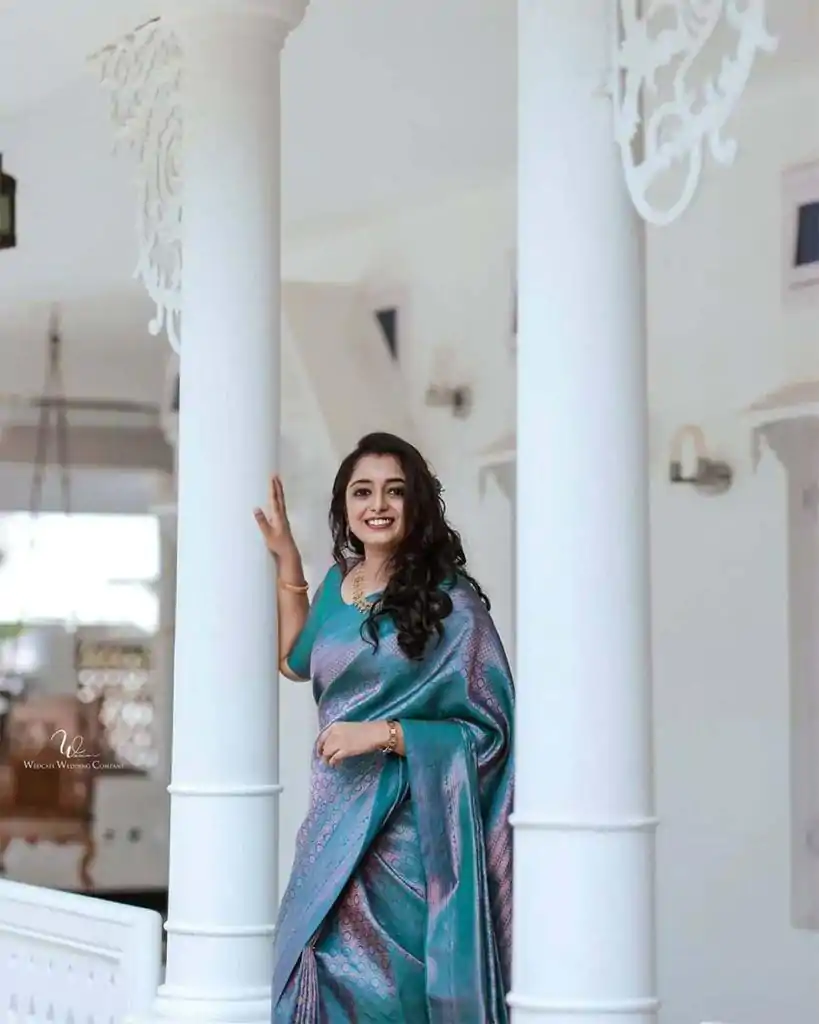 KP 5016 Blue Color Soft Litchi Silk jacquard Work On All Over Saree Casual, Wedding, Festive, Events . Expected Delivery  4-6 Working Days @1399/- only                                                                                                                                             | Sarees, Bollywood Sarees, Creative Sarees, Designer Sarees, Embroidered Sarees, Ethnic Saree, Modern Digital sarees, Party Wear Sarees