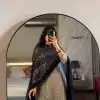 Grey Faux Georgette Embroidery Sequence Beads Work Salwar Suit