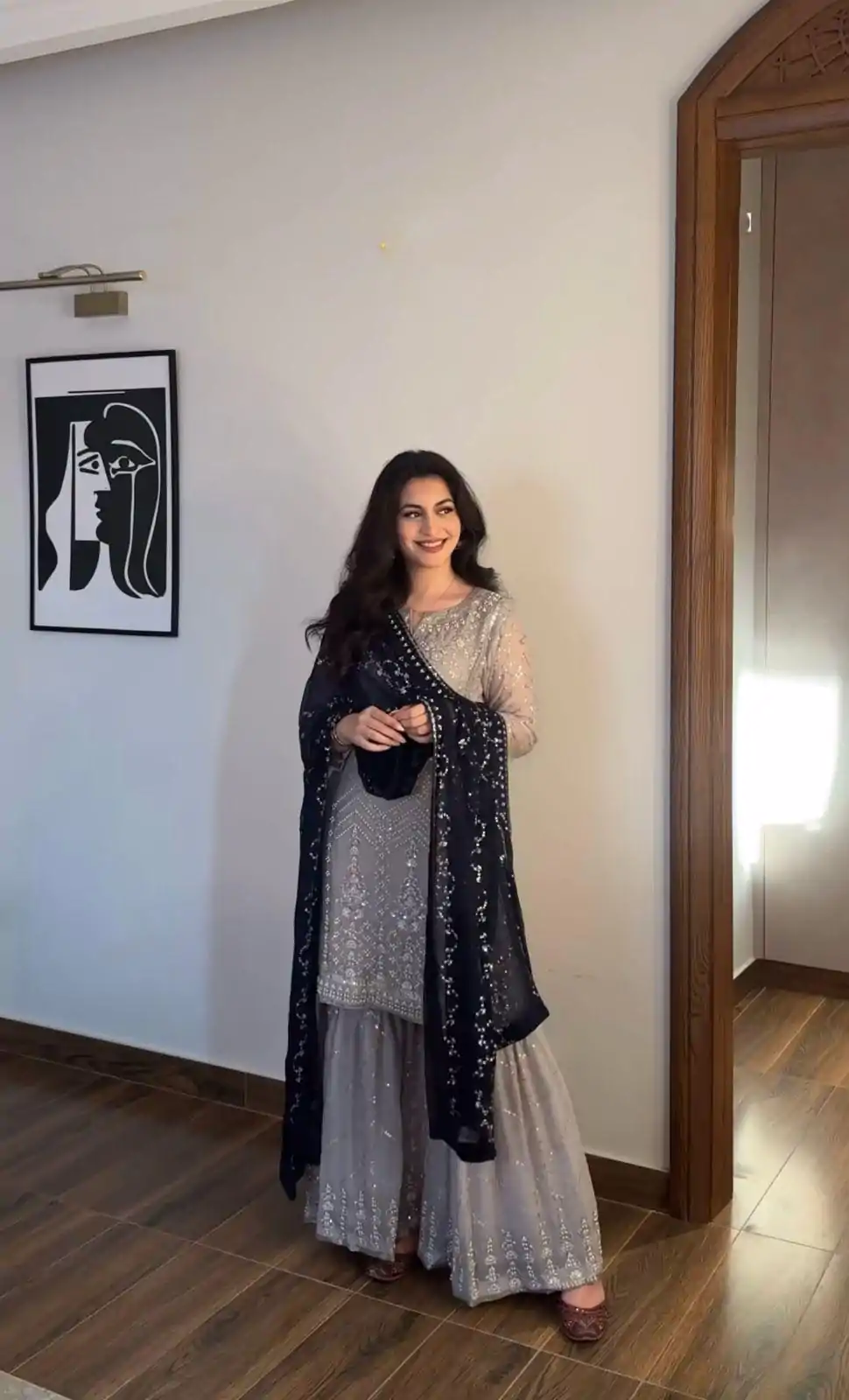 SRK 5246 Grey Color Faux Georgette Embroidery Sequence Beads Work Salwar Suit Casual, Wedding, Party, Festive, Events Etc.4-6 Working Days@ 2099/-only | Jump Suits, Salwar suit, Casual Suits, Creative suits, Designer Suits, Palazzo Suits, Party Wear Suits, Patiala Suits, Straight Suits