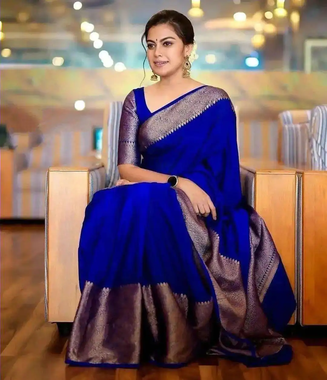 KP 3042 Royal Blue Color Soft Litchi Silk Jacquard Work Saree Casual, Wedding, Festive, Events . Expected Delivery  4-6 Working Days @1349/- only                                                                                                                                           | Sarees, Bollywood Sarees, Creative Sarees, Designer Sarees, Embroidered Sarees, Ethnic Saree, Modern Digital sarees, Party Wear Sarees