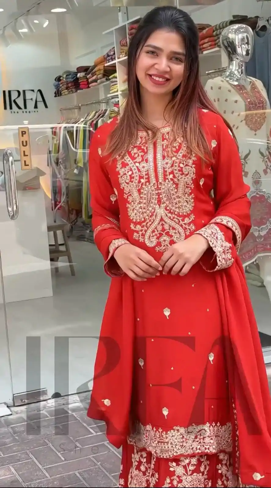 VLM 271 Red Color Chinon Silk With Embroidery Work Salwar Suit Casual, Wedding, Festive, Events . Expected Delivery  4-6 Working Days @2149/- only      | Jump Suits, Salwar suit, Casual Suits, Creative suits, Designer Suits, Palazzo Suits, Party Wear Suits, Patiala Suits, Straight Suits
