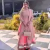 Stunning Pink Color Chinon Embroidery Sequence Work Salwar Suit