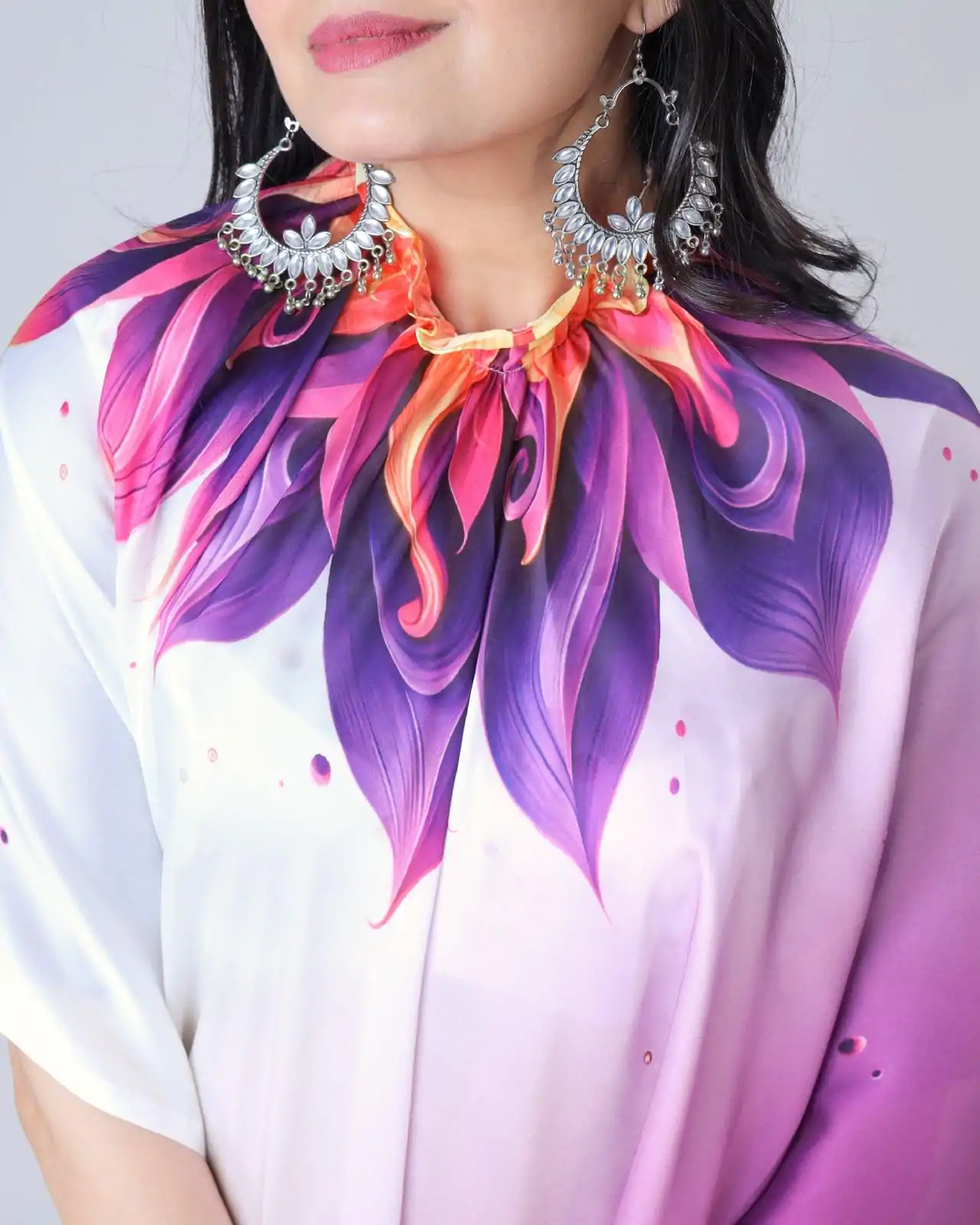 ST 1102 Purple White Color Japan Satin Digital Print Work Saree Casual, Wedding, Festive, Events . Expected Delivery  4-6 Working Days @1849/- only      | Sarees, Bollywood Sarees, Creative Sarees, Designer Sarees, Embroidered Sarees, Ethnic Saree, Modern Digital sarees, Party Wear Sarees