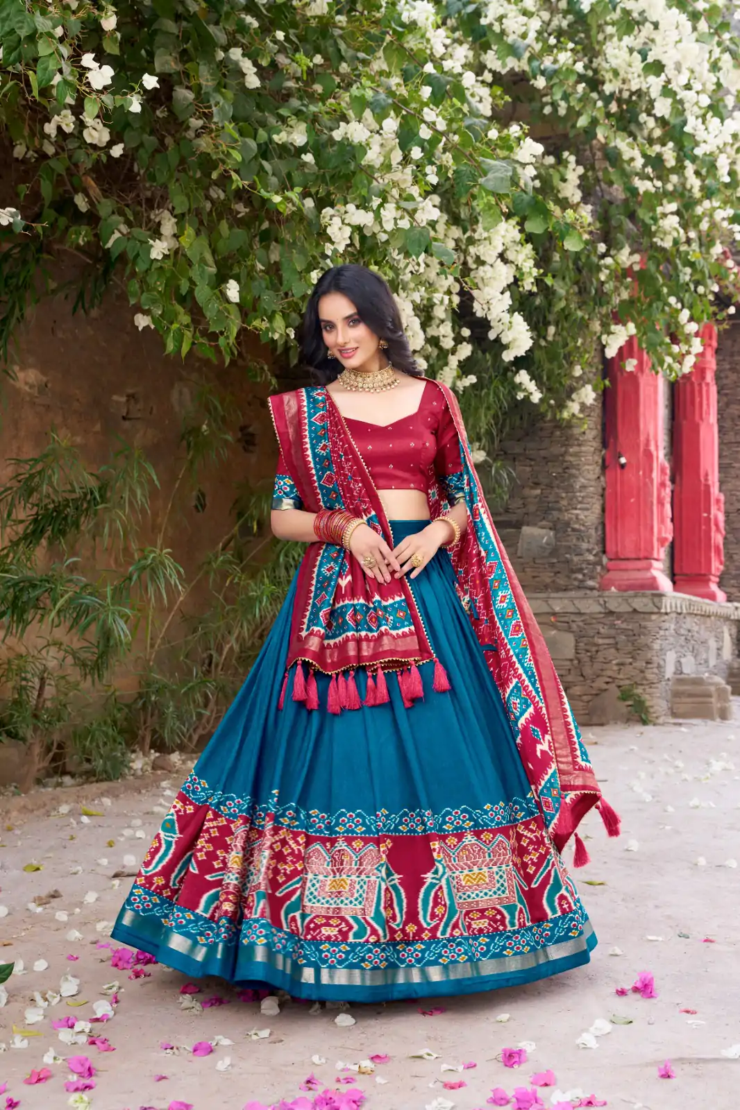 LNB 1221 Blue Color Tushar Silk Patola Printed Lehenga Choli Casual, Wedding, Party, Festive, Events Etc.4-6 Working Days@ 2249/-only | Lehenga, Bollywood Lehenga, Creative Lehenga, Designer Lehenga, Embroidered Lehenga, Party Wear Lehenga