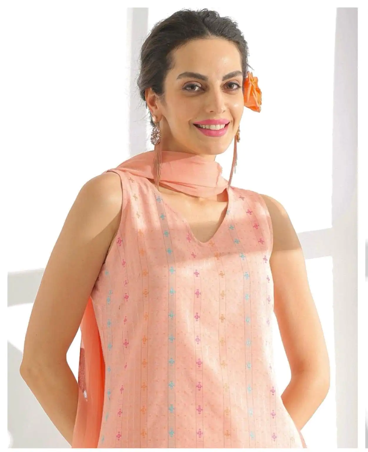 INLI Ghibli Peach Color Pure Cotton Print Salwar Suit Casual, Wedding, Party, Festive, Events Etc.4-6 Working Days@ 1499/-only | Jump Suits, Salwar suit, Casual Suits, Creative suits, Designer Suits, Palazzo Suits, Party Wear Suits, Patiala Suits, Straight Suits