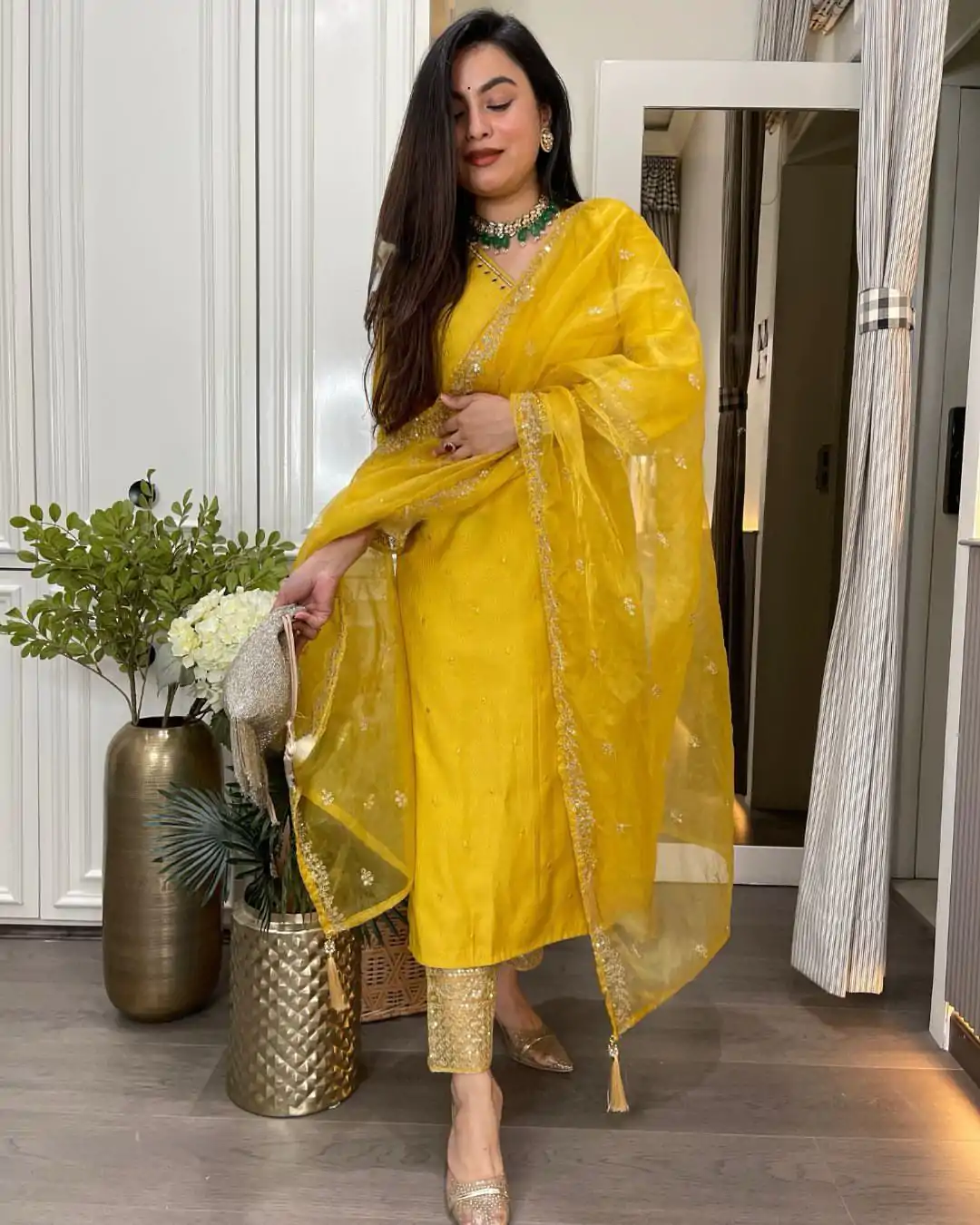 LG 1928 Yellow Color Roman Silk Sequence With Mirror Work Salwar Suit Casual, Wedding, Party, Festive, Events Etc.4-6 Working Days@ 1999/-only | Jump Suits, Salwar suit, Casual Suits, Creative suits, Designer Suits, Palazzo Suits, Party Wear Suits, Patiala Suits, Straight Suits