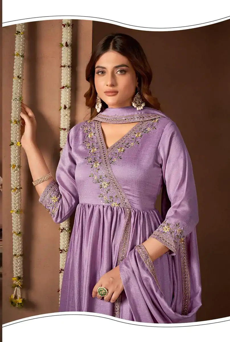 BE 316 Purple Color Vichitra Silk Embroidery Work Salwar Suit Casual, Wedding, Festive, Events . Expected Delivery  4-6 Working Days @2299/- only      | Jump Suits, Salwar suit, Casual Suits, Creative suits, Designer Suits, Palazzo Suits, Party Wear Suits, Patiala Suits, Straight Suits