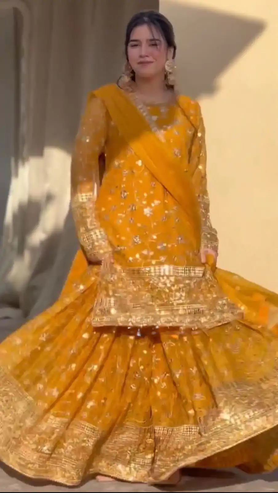 RTC 5858 Yellow Color Georgette Thread 9mm Sequence Salwar Suit Casual, Wedding, Festive, Events . Expected Delivery  4-6 Working Days @2349/- only      | Jump Suits, Salwar suit, Casual Suits, Creative suits, Designer Suits, Palazzo Suits, Party Wear Suits, Patiala Suits, Straight Suits