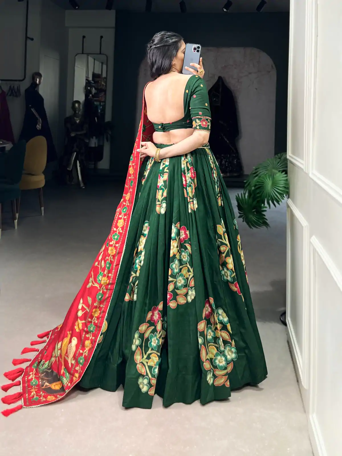 LNB 1239 Green Color Tushar Silk Printed Foil Work Lehenga Choli Casual, Wedding, Party, Festive, Events Etc.4-6 Working Days@ 2249/-only | Lehenga, Bollywood Lehenga, Creative Lehenga, Designer Lehenga, Embroidered Lehenga, Party Wear Lehenga