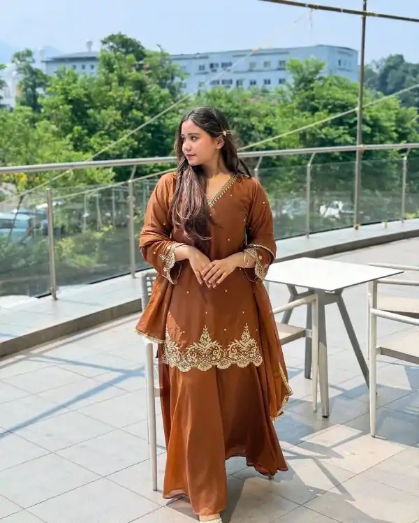 RTC 5852 Violet Color Chinon Silk Thread Sequence Work Salwar Suit Casual, Wedding, Festive, Events . Expected Delivery  4-6 Working Days @2099/- only      | Jump Suits, Salwar suit, Casual Suits, Creative suits, Designer Suits, Palazzo Suits, Party Wear Suits, Patiala Suits, Straight Suits
