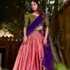 Purple Kanchipuram Weaving Lehenga Choli