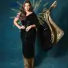 DF 3458 Black Color Georgette Heavy quality Cut work Lace Border Saree Casual, Wedding, Festive, Events . Expected Delivery  4-6 Working Days @1799/- only                                                 | Sarees, Bollywood Sarees, Creative Sarees, Designer Sarees, Embroidered Sarees, Ethnic Saree, Modern Digital sarees, Party Wear Sarees