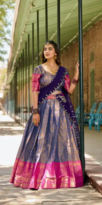 LNB 2020 Blue Color Kanjivaram Zari Weaving Work Lehenga Choli Wedding, Party, Festive, Events Etc. Delivery 4-6 Working Days Rs 1899 | Lehenga, Bollywood Lehenga, Creative Lehenga, Designer Lehenga, Embroidered Lehenga, Party Wear Lehenga