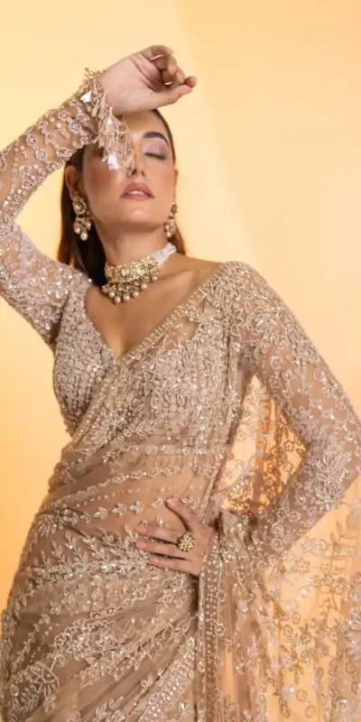 DF 3462 Cream Color Butterfly Net Heavy 5mm Sequins Embroidery work Saree Casual, Wedding, Festive, Events . Expected Delivery  4-6 Working Days @1999/- only                                                                                | Sarees, Bollywood Sarees, Creative Sarees, Designer Sarees, Embroidered Sarees, Ethnic Saree, Modern Digital sarees, Party Wear Sarees