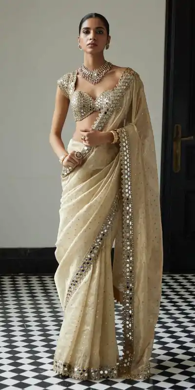 DF 3416 Grey Color Organza 5 Mm Sequins Work Saree Casual, Wedding, Festive, Events . Expected Delivery  4-6 Working Days @1949/- only                                                                                | Sarees, Bollywood Sarees, Creative Sarees, Designer Sarees, Embroidered Sarees, Ethnic Saree, Modern Digital sarees, Party Wear Sarees