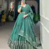 LNB 1906 Firozi Color Pure Chanderi Plain With Zari Weaving Work Border Lehenga Choli Wedding, Party, Festive, Events Etc. Delivery 4-6 Working Days Rs 1999 | Lehenga, Bollywood Lehenga, Creative Lehenga, Designer Lehenga, Embroidered Lehenga, Party Wear Lehenga