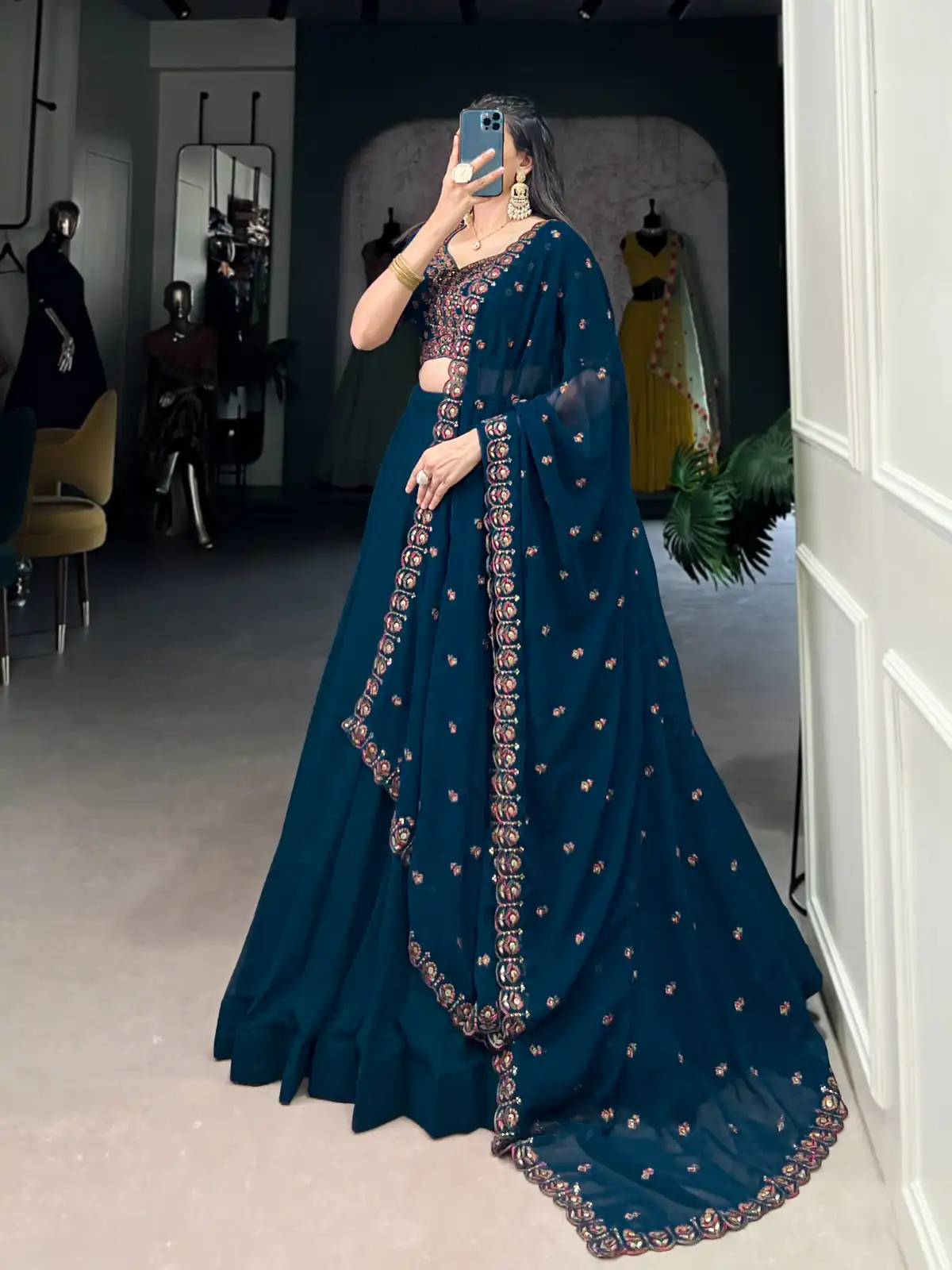 LNB 1416 Firozi Color Georgette Plain Lehenga Choli Wedding, Party, Festive, Events Etc. Delivery 4-6 Working Days Rs 3999 | Lehenga, Bollywood Lehenga, Creative Lehenga, Designer Lehenga, Embroidered Lehenga, Party Wear Lehenga
