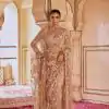 DF 3454 Gold Color Mono Net Multi Sequence Embroidery Work Casual, Wedding, Festive, Events . Expected Delivery  4-6 Working Days @1799/- only                                                                                | Sarees, Bollywood Sarees, Creative Sarees, Designer Sarees, Embroidered Sarees, Ethnic Saree, Modern Digital sarees, Party Wear Sarees