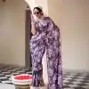 YNF 7042 Gray Color Weightless Marbal Floral Printed Lace Border Saree Casual, Wedding, Festive, Events . Expected Delivery  4-6 Working Days @1549/- only                                                                                | Sarees, Bollywood Sarees, Creative Sarees, Designer Sarees, Embroidered Sarees, Ethnic Saree, Modern Digital sarees, Party Wear Sarees
