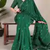 YNF 7503 Green Color Viscose chanderi Sequins zari gota patti Saree Casual, Wedding, Festive, Events . Expected Delivery  4-6 Working Days @1499/- only                                                                                | Sarees, Bollywood Sarees, Creative Sarees, Designer Sarees, Embroidered Sarees, Ethnic Saree, Modern Digital sarees, Party Wear Sarees