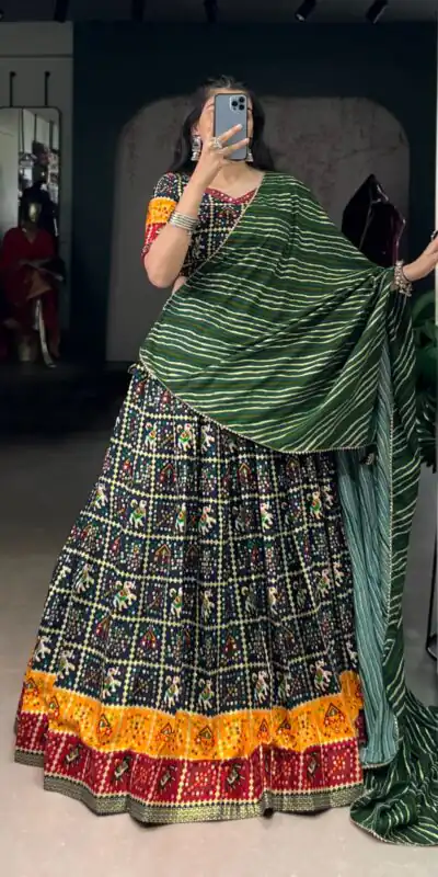 LNB 1638 Green Color Cotton Printed With Foil Work Lehenga Choli Wedding, Party, Festive, Events Etc. Delivery 4-6 Working Days Rs 1999 | Lehenga, Bollywood Lehenga, Creative Lehenga, Designer Lehenga, Embroidered Lehenga, Party Wear Lehenga