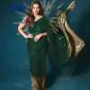 DF 3458 Green Color Georgette Heavy quality Cut work Lace Border Saree Casual, Wedding, Festive, Events . Expected Delivery  4-6 Working Days @1799/- only                                                 | Sarees, Bollywood Sarees, Creative Sarees, Designer Sarees, Embroidered Sarees, Ethnic Saree, Modern Digital sarees, Party Wear Sarees