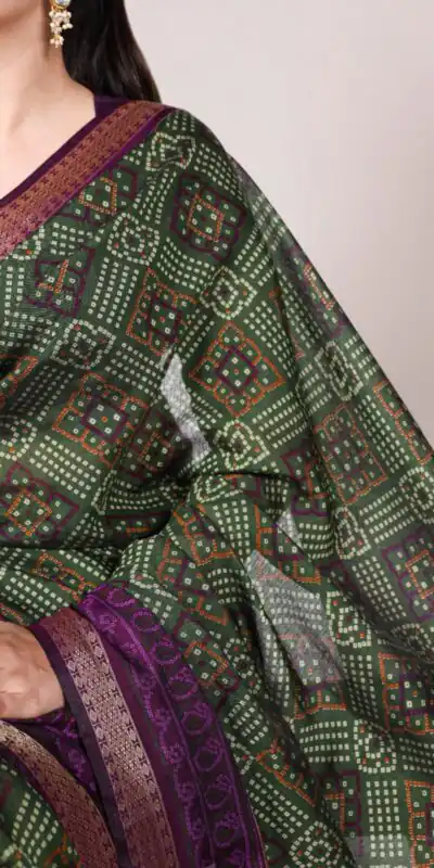 YNF 7046 Green Color Polyester Chanderi Print Zari Weaving Work Saree Casual, Wedding, Festive, Events . Expected Delivery  4-6 Working Days @1549/- only                                                                                | Sarees, Bollywood Sarees, Creative Sarees, Designer Sarees, Embroidered Sarees, Ethnic Saree, Modern Digital sarees, Party Wear Sarees